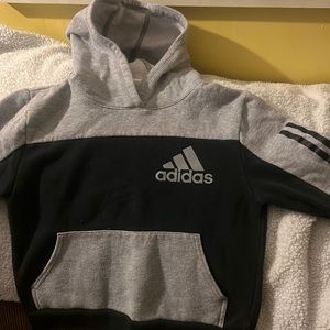 Adidas black/gray hoodie Childs size 8